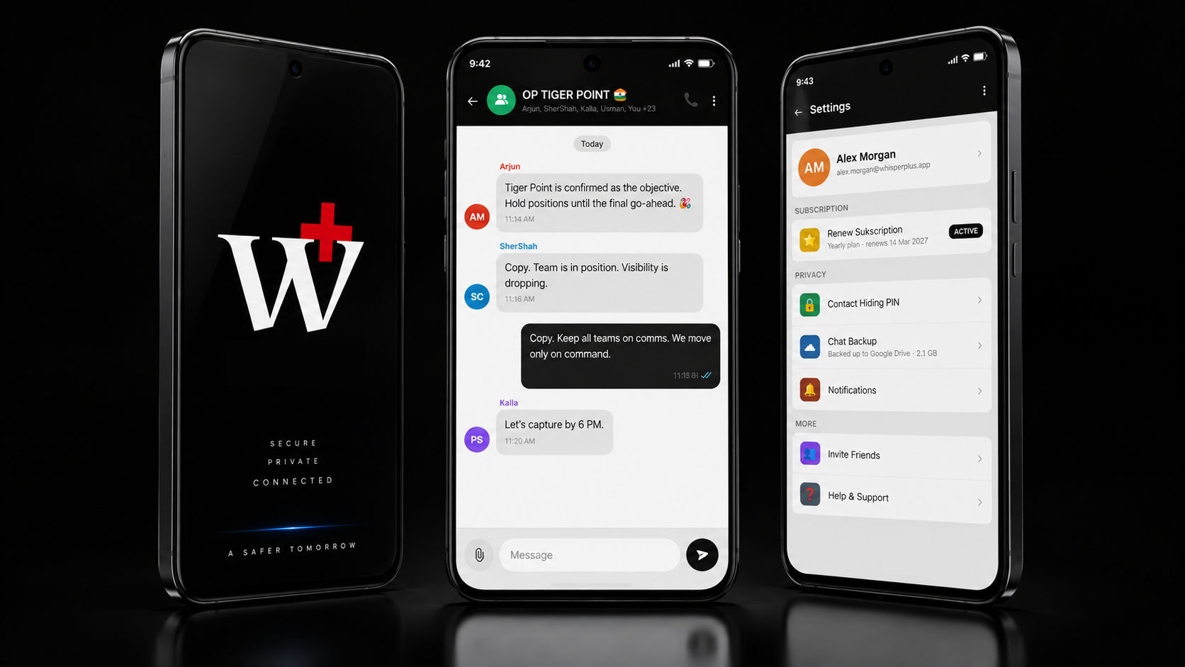 Whisper+ — End-to-End Device-to-Device Communicator